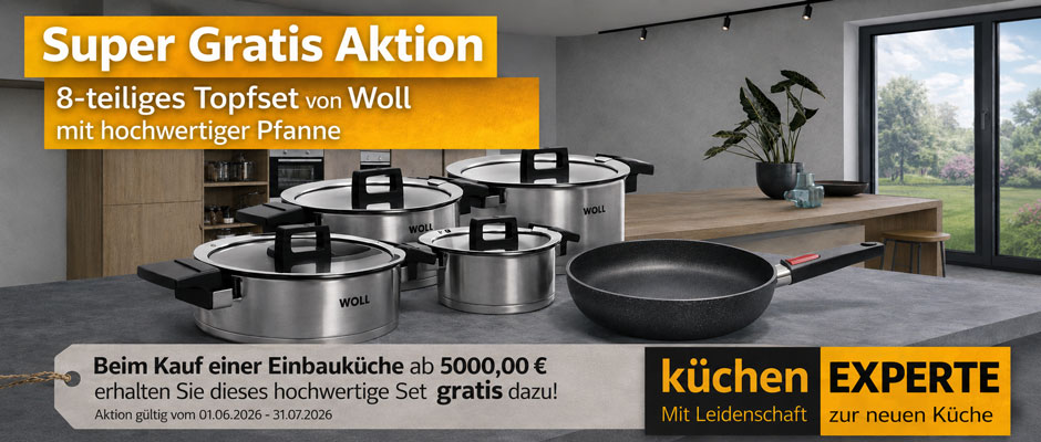 Gratis Woll Topfset zur neuen Küche sichern